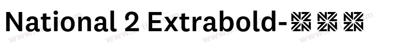 National 2 Extrabold字体转换